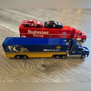Bill Elliott Budweiser Racing Team Set and Terry Labonte Sunoco hauler